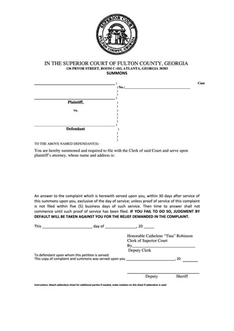 Top 7 Fulton County Court Forms And Templates Free To Download In PDF ...