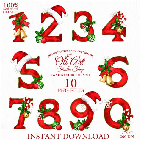 Christmas Clipart Number Clipart Number Png Design Digita Inspire