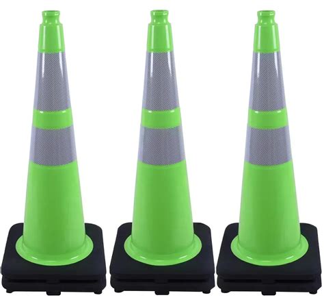 Amazon BESEA 6Pack 28 Inch Traffic Cones Green Safety Cones With