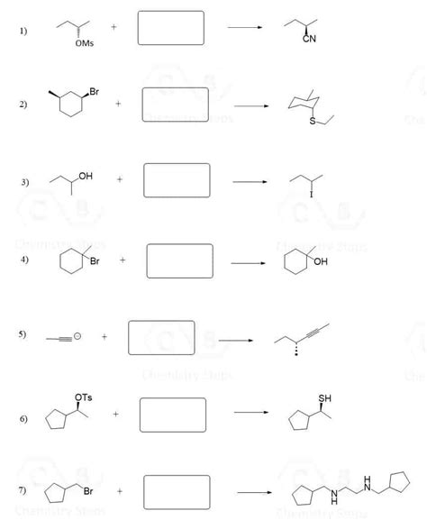 Sn And Sn Reactions Practice Problems With Answers Sn Ver