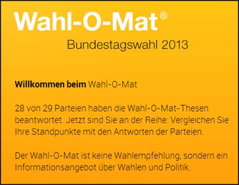 Der Wahl O Mat Welche Partei Passt Zu Dir Wesel