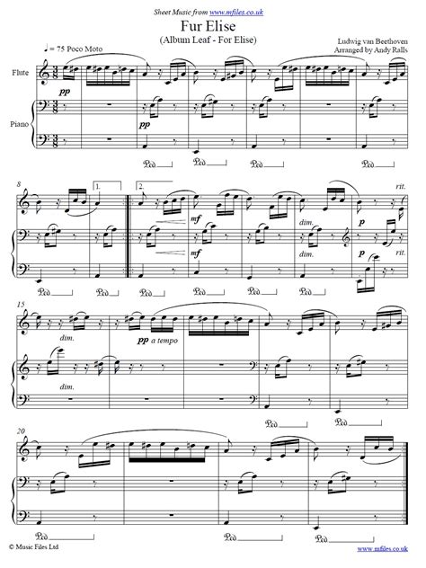 Flute music sheets - liopos