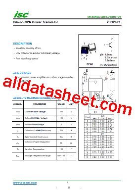 Sc Datasheet Pdf Inchange Semiconductor Company Limited