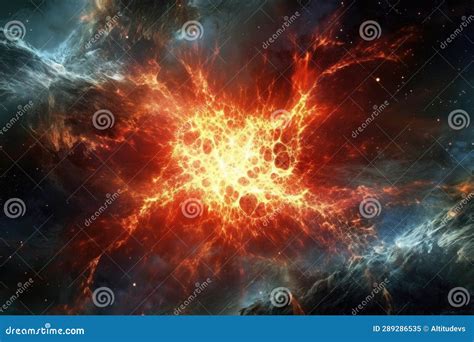 Starburst Galaxy with Intense Star-forming Regions Stock Illustration ...