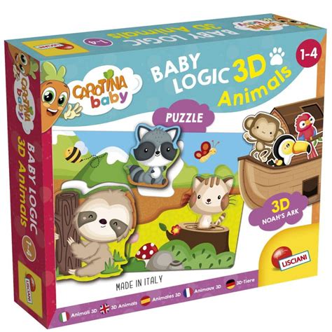 Carotina Baby Logic 3D zwierzęta 92536 LISCIANI GRY EDUKACYJNE