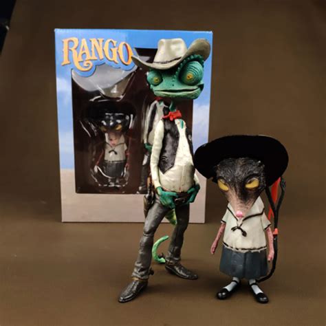 20212PCS RANGO MOVIE CHARACTER TOY LIZARD DOLL 7" RANGO Action FIGURE ...