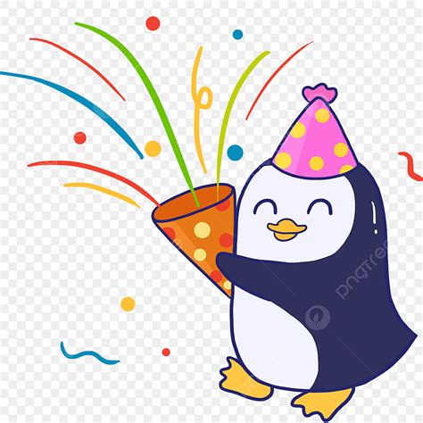 Birthday Penguin Clipart Transparent PNG Hd Birthday Cartoon Cute