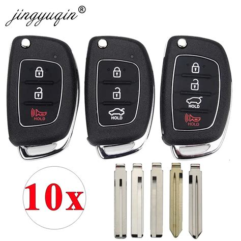 Jingyuqin 10pcs 3 O Caso Chave Do Carro Remoto Para Hyundai Hb20