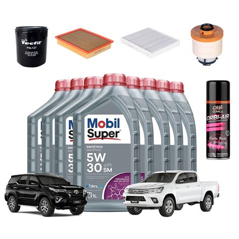 Kit Troca Óleo Filtros Toyota Hilux Sw4 2 8 2016 2021 em Promoção