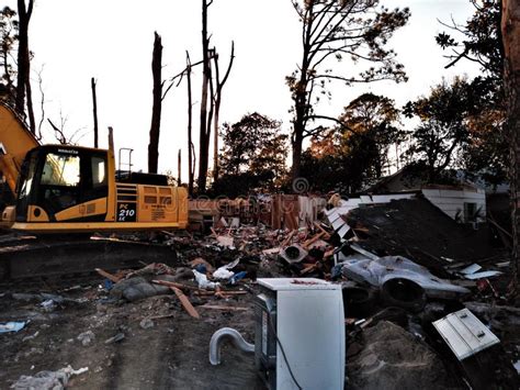 Hurricane Damage Panama City Beach Florida Editorial Stock Photo ...