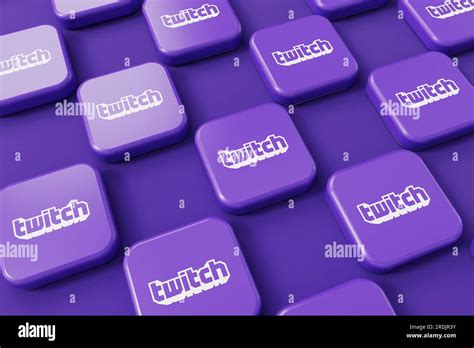 LONDON, UK - July 2023: Twitch gaming live streaming company logo, 3D Rendering Stock Photo - Alamy