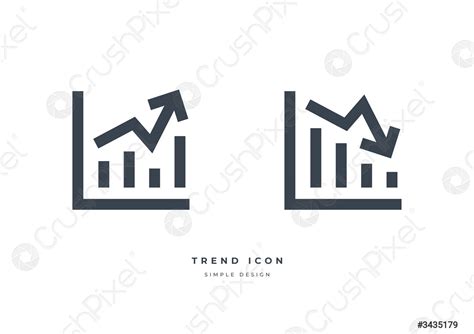 Business Market Trend Graph Icon Isolated On White Background Trend Stock Vector 3435179