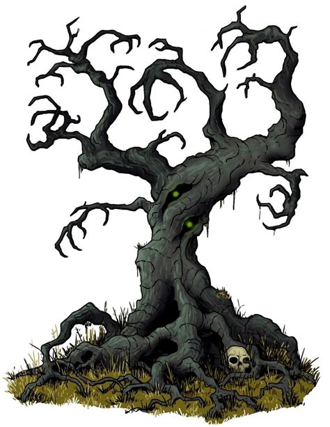 Haunted Tree, Haunted Forest, Spooky Trees, Tree Monster, Monster Art ...