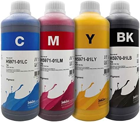 PSA Kit 4 Litros Tinta Inktec H5970 HP Pigmentada Colores Negro Cyan