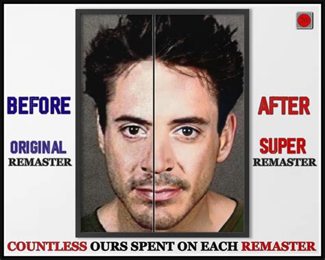 Robert Downey Jr Mugshot Poster Celebrity Photo REMASTERED #34 MUG ...