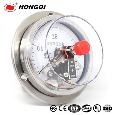 Stainless Steel Electric Contact Pressure Gauge With Flange