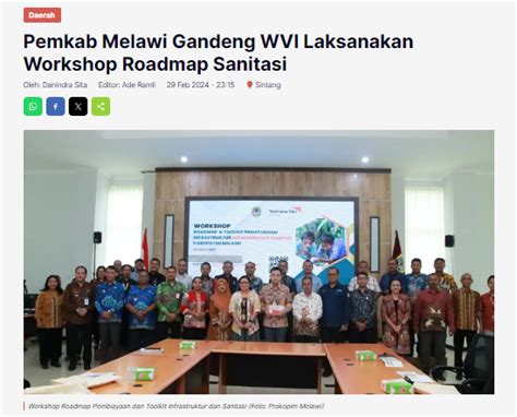 Pemkab Melawi Gandeng WVI Laksanakan Workshop Roadmap Sanitasi Wahana