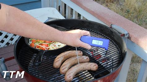 Grilled Polish Sausage On The Weber Kettle Youtube