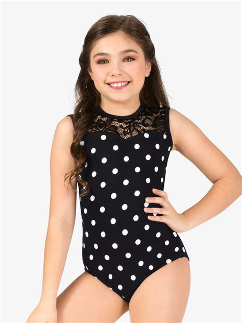 Girls Polka Dot Tank Leotard Girls Tanks Chelsea B Dancewear 18057c