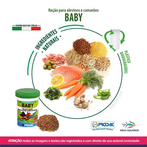 Ra O P Alevinos Prodac Baby Micro Flocos Peixe Pequeno G Mega