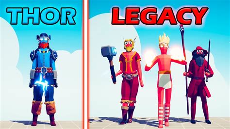 Thor Team Vs Legacy Team Totally Accurate Battle Simulator Tabs