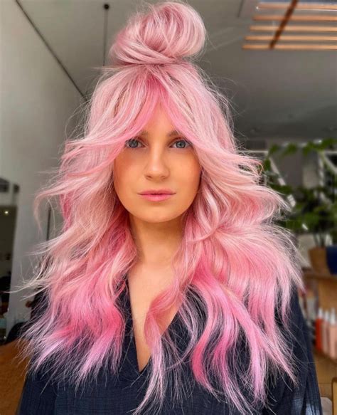 35 Crazy Hair Color Ideas — Ombre Pink Hair Color