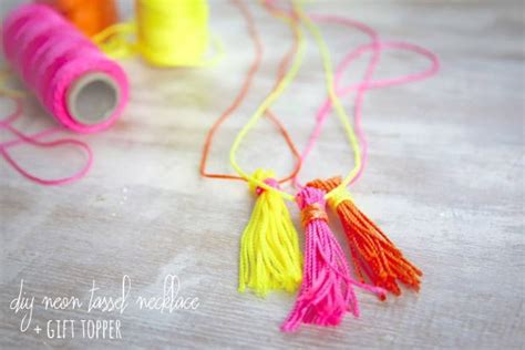 How To Make A Tassel Necklace From Neon Cord