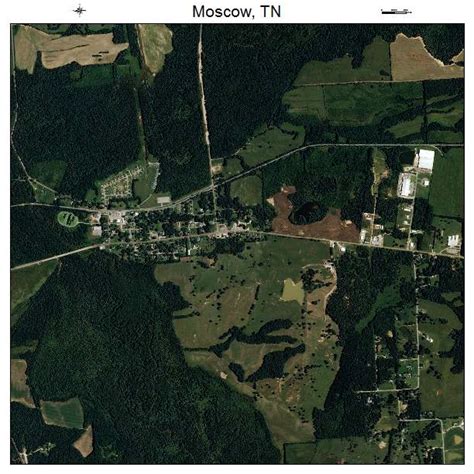 Aerial Photography Map of Moscow, TN Tennessee