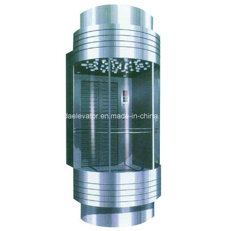 machine room panoramic elevators  full glass cabin wall panoramic