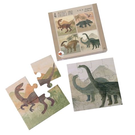 4 PUZZLES DINOSAUR | Products | Egmont Toys