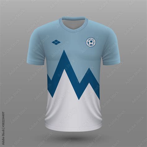 Realistic soccer shirt , Slovenia home jersey template for football kit ...