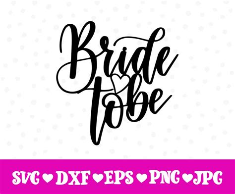 Cake Topper Svg Bride To Be Svg Braut Svg Plotterdatei Etsy Schweiz