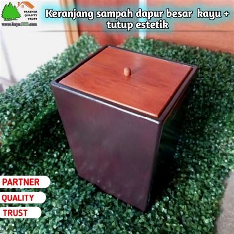 Promo Terbaru Tempat Sampah Kotak Sampah Kayu Mahoni Diskon 22 Di