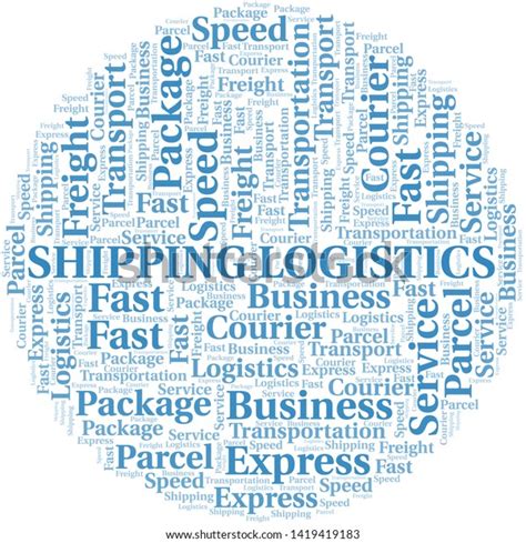 Shipping Logistics Word Cloud Wordcloud Made Stock Vector Royalty Free