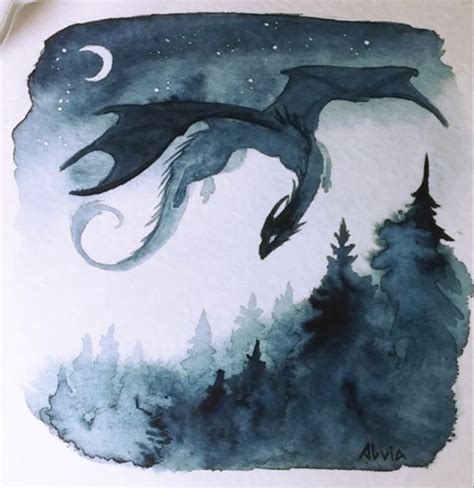 Dark dragon | Creature art, Watercolor art, Dragon art