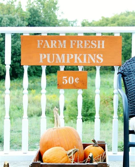 My Own Fall Pumpkin Patch Porch and a DIY Sign | Diy painted signs, Diy ...