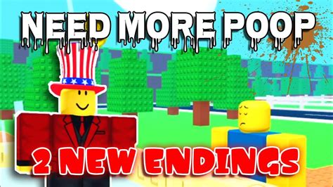 2 New Endings 💩 Need More Poop 💩 Full Gameplay Roblox Youtube