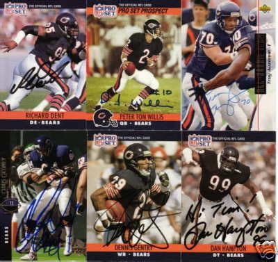 30 NFL Autograph Football Cards Chicago Bears | #44933432