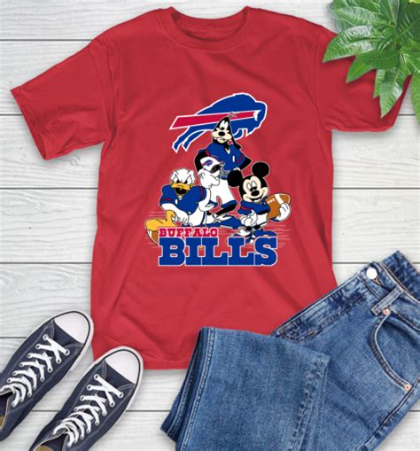 Nfl Buffalo Bills Mickey Mouse Donald Duck Goofy Football Shirt T Shirt