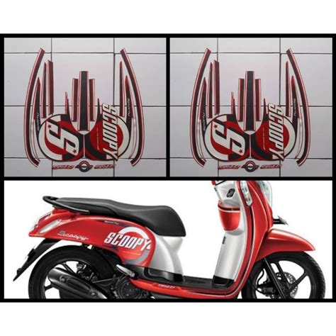 Jual STICKER STRIPING LIS LES POLET PLISIR PLAT BODY MOTOR HONDA SCOOPY