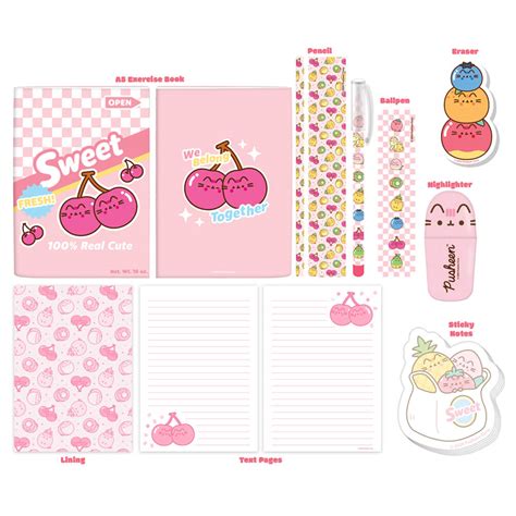 Pusheen Fruits Stationery Set Claw Grabby Store