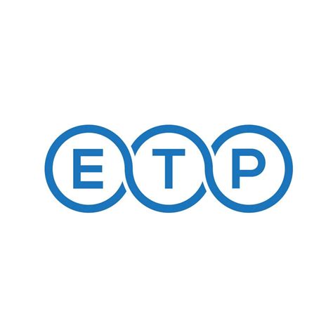 ETP letter logo design on black background. ETP creative initials ...