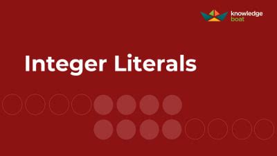 Integer Literals Video Tutorials For Icse Computer Applications With