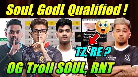 BMPS Standings OG Troll Soul Rnt Soul Godl Qualified Re Tz