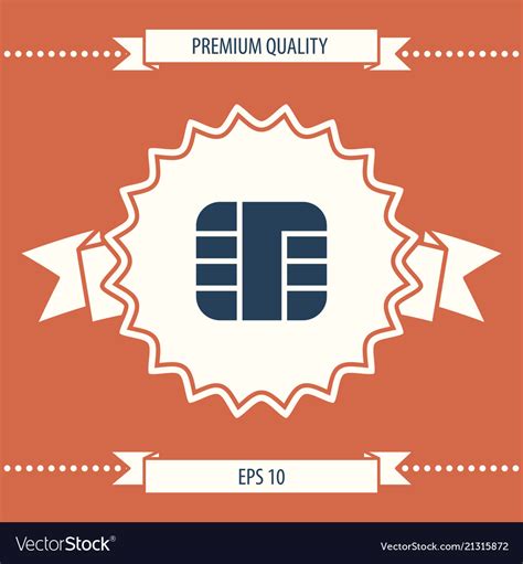 Chip of credit card icon Royalty Free Vector Image