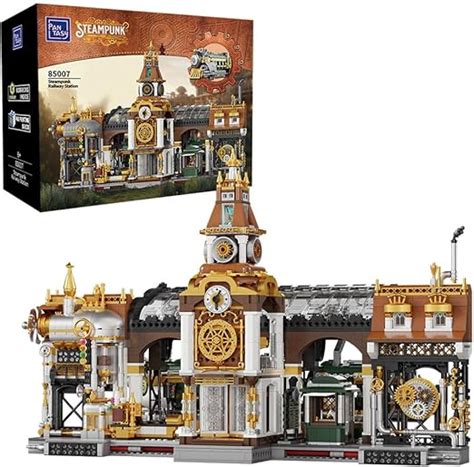 PANTASY Steam Punk Train Station Architecture Building Set Steampunk