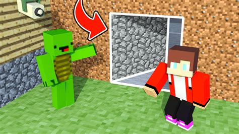 Jj And Mikey Found A Secret Door In Minecraft Maizen Youtube