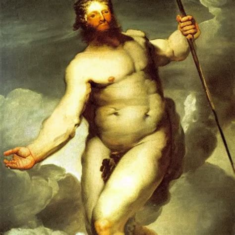 Zeus By Francisco Goya Mythological Painting Oil Stable Diffusion