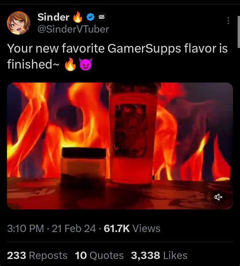 Sinder Teasing New Flavor Rgamersupps