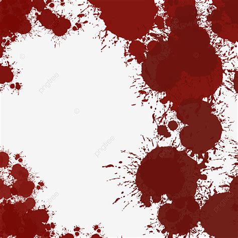 Blood Drip Silhouette Vector Png Square Red Blood Border Halloween